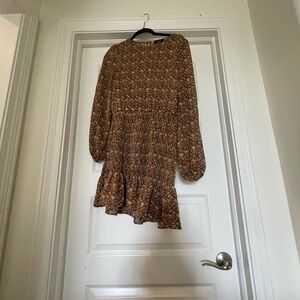 Vici Brown Floral Dress